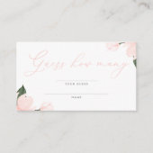 Blush Pink Blumendusche Schätzchen wie viele Begleitkarte (Vorderseite)
