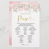 Blush Pink Blumendusche Was in Ihrer Handtasche is (Vorne/Hinten)