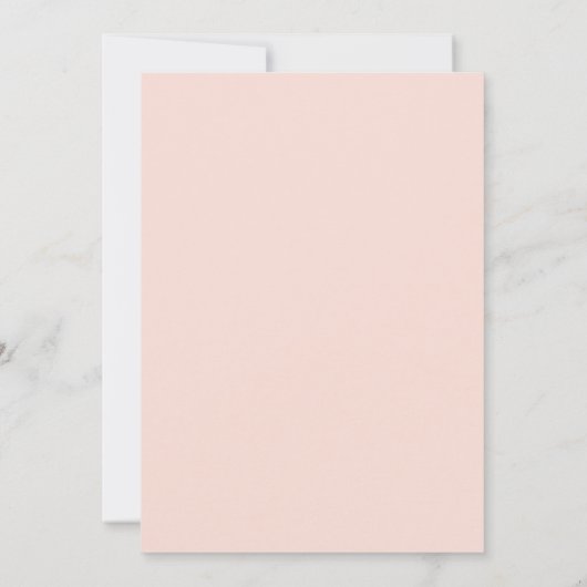Blush Pink Blumengarten Einladung zur Hochzeit (Rückseite)