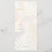 Blush Pink Blumengarten Hochzeitsmenü Menükarte (Rückseite)