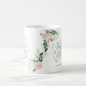 Blush pink Blumengeschenk Dankeschön Lehrer Gesche Kaffeetasse (Mittel)