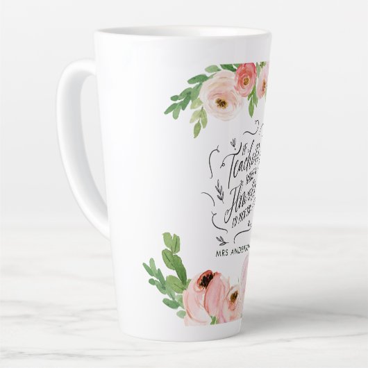 Blush pink Blumengeschenk Dankeschön Lehrer Gesche Milchtasse (Linke Ecke)