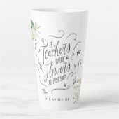 Blush pink Blumengeschenk Dankeschön Lehrer Gesche Milchtasse (Vorderseite)