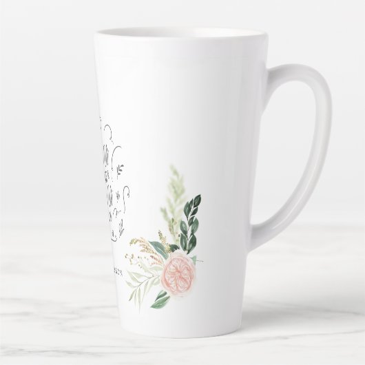 Blush pink Blumengeschenk Dankeschön Lehrer Gesche Milchtasse (Rechts)