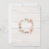 Blush Pink Blumengrün Aquarell Kinderdusche (Rückseite)