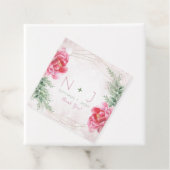 Blush Pink Blumengrün Wasserfarben Hochzeit Geschenkanhänger (Beispiel)