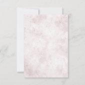 Blush Pink Blumengrün Wasserfarben Hochzeit RSVP (Rückseite)