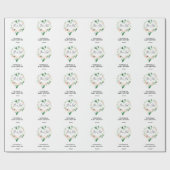 Blush Pink Blumenherz Geschenkpapier (Flach)