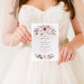 Blush Pink Blumenreath Wedding One Piece Einladung