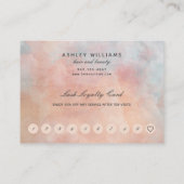 Blush Pink Blumensalon 10 Besuchen Loyalty Card Visitenkarte (Rückseite)
