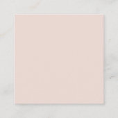 Blush Pink Blumenstrauß Hochzeitsdetails Begleitkarte (Rückseite)