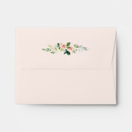 Blush Pink Blüte Vordruckadresse UAWG
