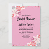 Blush Pink Blütenblüte Rose Sommer Blumenkohl Brau Einladung (Vorderseite)