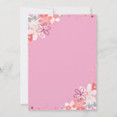 Blush Pink Blütenblüte Rose Sommer Blumenkohl Brau Einladung (Rückseite)