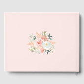 Blush Pink Blütenblütenblütenblume Hochzeit Gästebuch (Rückseite)