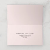 Blush Pink Blütenblütenblütenblume Hochzeit Platzkarte (Innenseite Aufgefaltet)