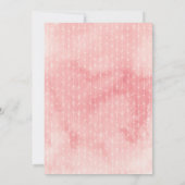 Blush Pink Blütenfarbe Wasserfarbe Hochzeitsfeier Einladung (Rückseite)