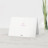 Blush Pink Blutung Herz Danke Karte (Rückseite)