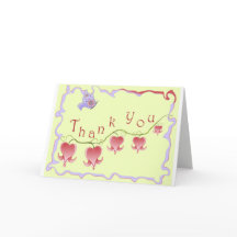 Blush Pink Blutung Herz Danke Karte