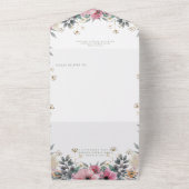 Blush Pink Boho Blumenzeremonie Abendessen All In One Einladung (Außenbereich)