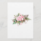 Blush Pink Boho Chic Garden Elegant Wedding Einladung (Rückseite)