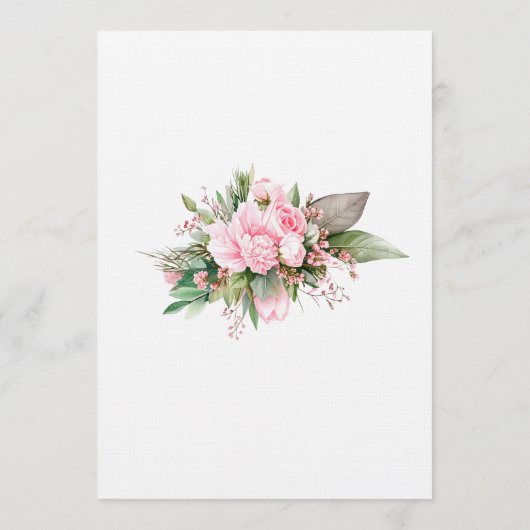 Blush Pink Boho Chic Garden Elegant Wedding Einladung (Rückseite)