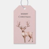Blush Pink Boho Deer Geschenkanhänger (Vorderseite)