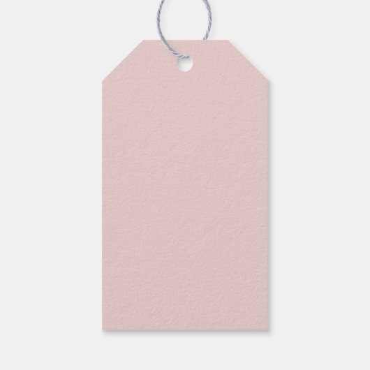 Blush Pink Boho Deer Geschenkanhänger (Rückseite)