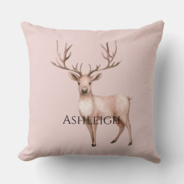 Blush Pink Boho Deer Tree Kissen