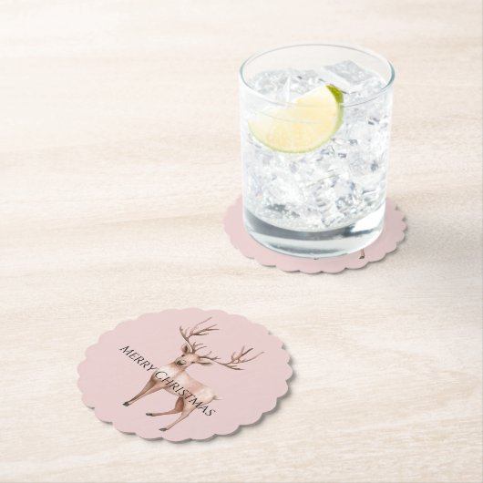 Blush Pink Boho Deer Untersetzer (Vor Ort)