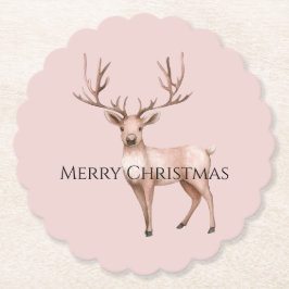 Blush Pink Boho Deer Untersetzer