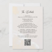 Blush Pink Boho Floral All in one Wedding Einladung (Rückseite)