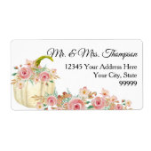 Blush Pink Boho Floral Gold Glitzer White Pumpkin (Vorne)