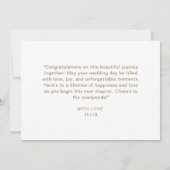 Blush Pink Boho Floral Moderne Happy Wedding Day Karte (Rückseite)