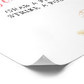 Blush Pink Boho Giraffe Baby Dusche Foto Stand Poster (Ecke)