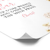 Blush Pink Boho Giraffe Baby Dusche Mama-osa Bar Poster (Ecke)