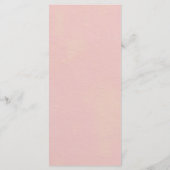 Blush Pink Boho Giraffe Baby Duschkarte Menükarte (Rückseite)