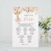 Blush Pink Boho Giraffe Baby Shower Pursuit Game (Stehend Vorderseite)