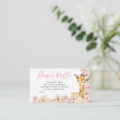Blush Pink Boho Giraffe Kinderdusche Windelwindung Begleitkarte (Stehend Vorderseite)