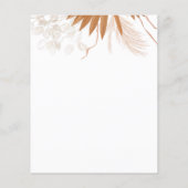 Blush Pink Boho Hochzeit Flyer (Hinten)