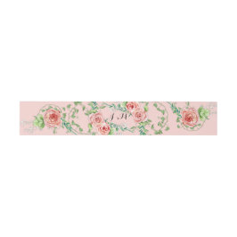 Blush Pink Boho Hütte Bohemische Blumenpionie Rose Einladungsbanderole