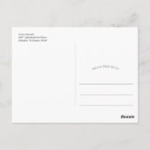 Blush Pink Boho Pampas Foto Hochzeit Vielen Dank Postkarte (Rückseite)