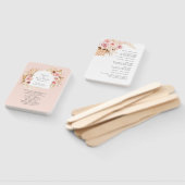 Blush Pink Boho Pampas Grass Floral Wedding Fan Fächer (Non-assembled)