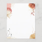 Blush Pink Boho Wedding Einladung Flyer (Hinten)