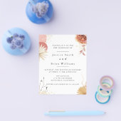 Blush Pink Boho Wedding Einladung Flyer (Einzeln)