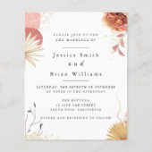 Blush Pink Boho Wedding Einladung Flyer (Vorne)