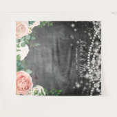 Blush Pink Boho Wedding Foto Stand Hintergrund Wandteppich (Vorderseite (Horizontal))