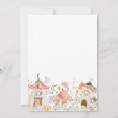 Blush Pink Boho Wildblume Fairy 1. Geburtstag Einladung (Rückseite)