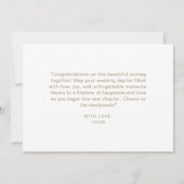 Blush Pink Boho Wildblume Theme Happy Wedding Day Karte (Rückseite)