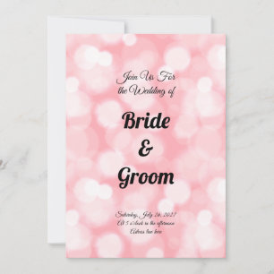 Blush Pink Bokeh Fairy Lights Einladung Hochzeit